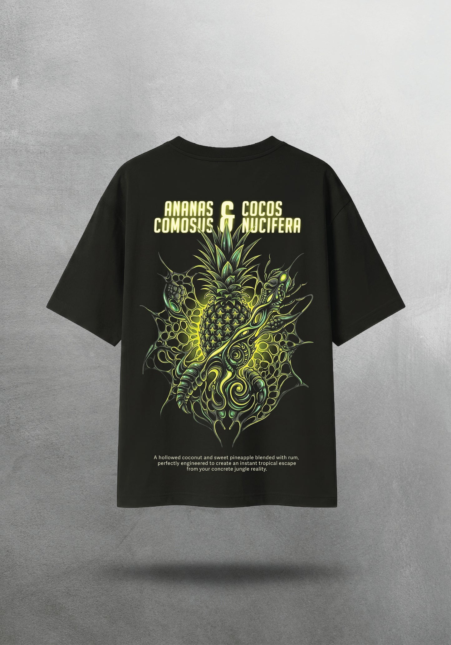 Mr.B Piña Colada — Biomorphism Koleksiyonu · tişört arka yüz — Ananas Comosus