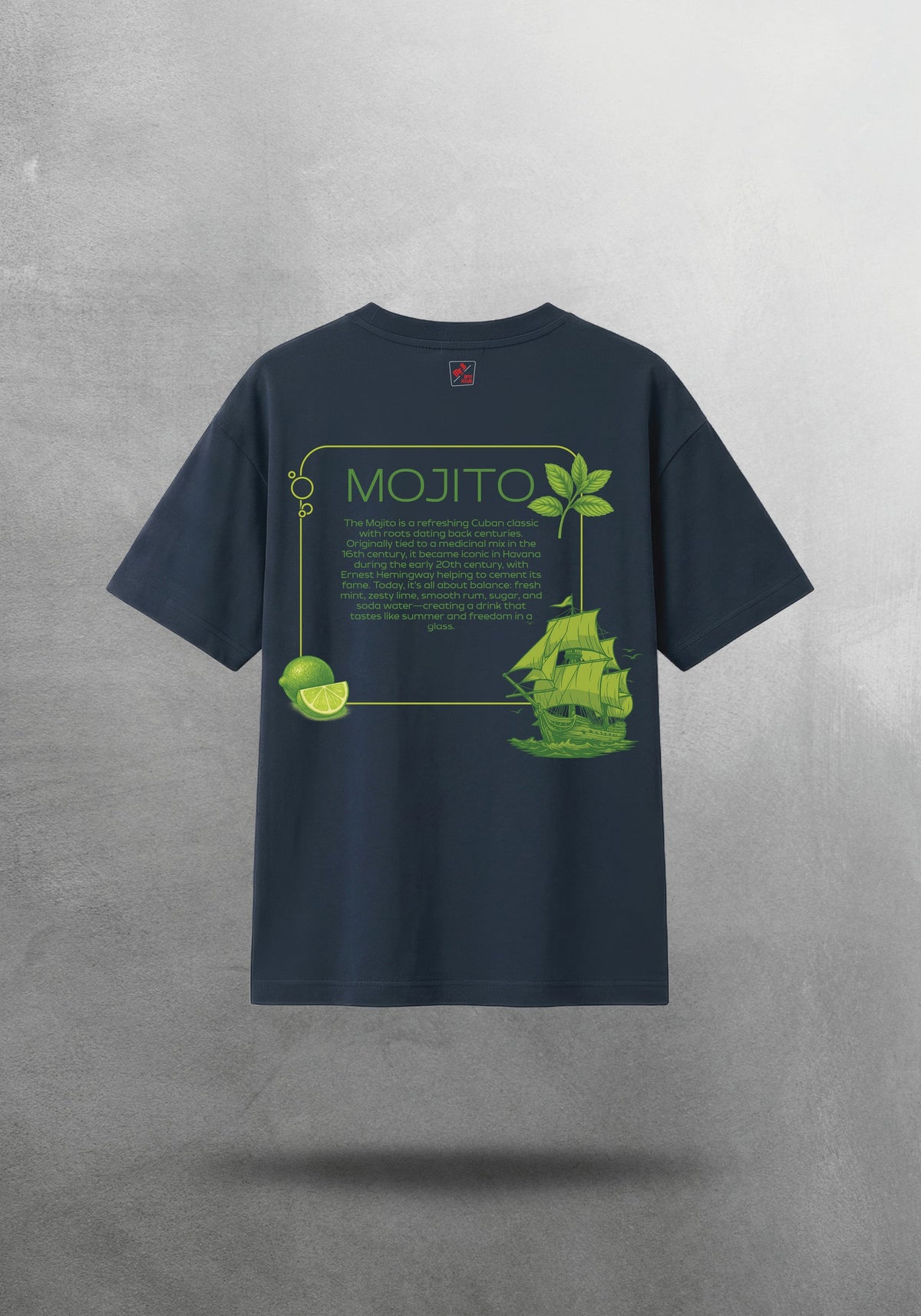 Mr.B Mojito Tişörtü · Lacivert · tişört arka yüz