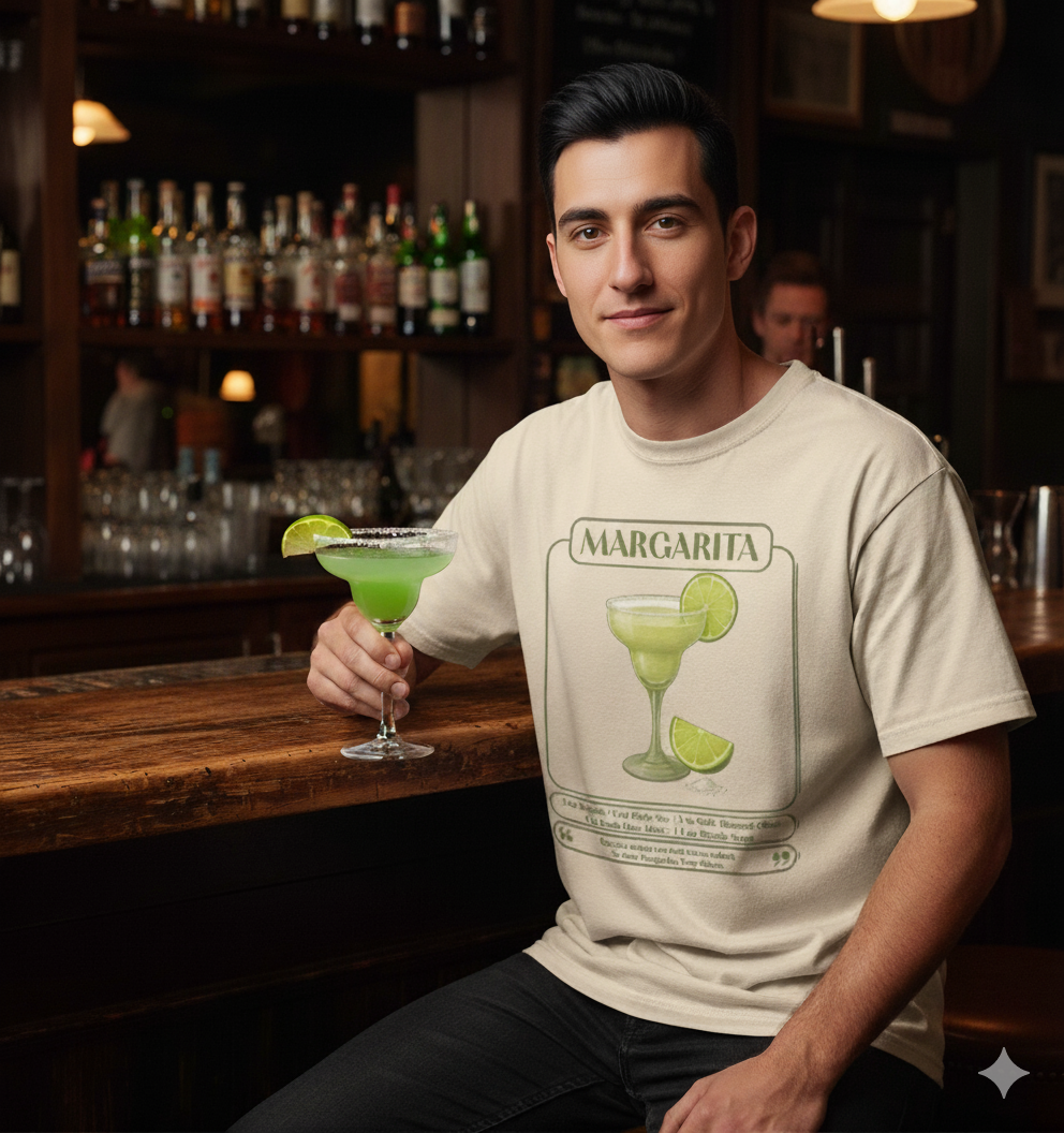Margarita Cocktail T-Shirt – Retro Bar Style Unisex Tee