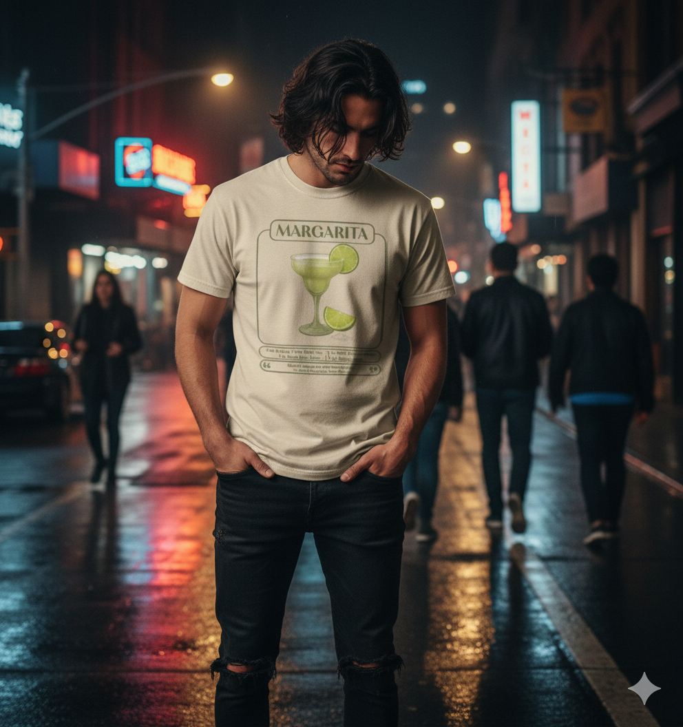 Margarita Cocktail T-Shirt – Retro Bar Style Unisex Tee