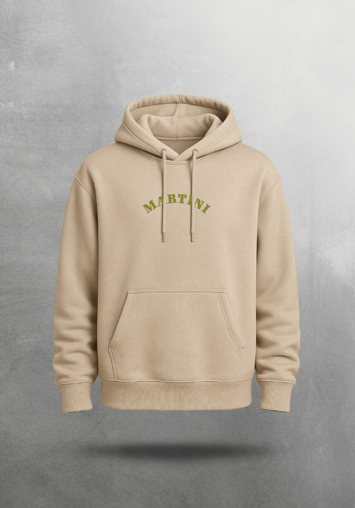 Kokteyl temalı unisex oversize hoodie – Martini Kokteyl, minimal, klasik kokteyl, bej, siyah, relax, minimal