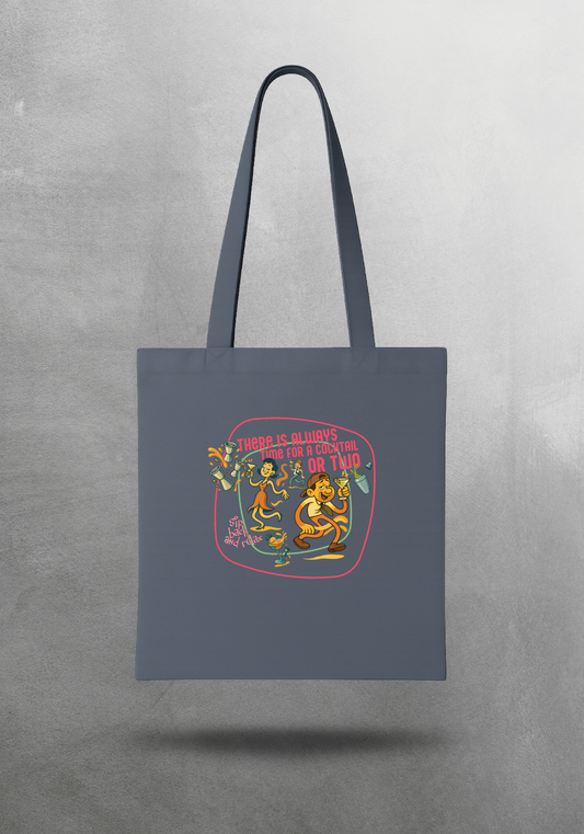 Kokteyl temalı unisex tote bag, çanta – More Cocktails Kokteyl, minimal, klasik kokteyl, siyah, bej, ham,krem, antrasit, gri, anchor, indigo, yeşil, haki, lila, mor, eflatun, kanvas, gabardin