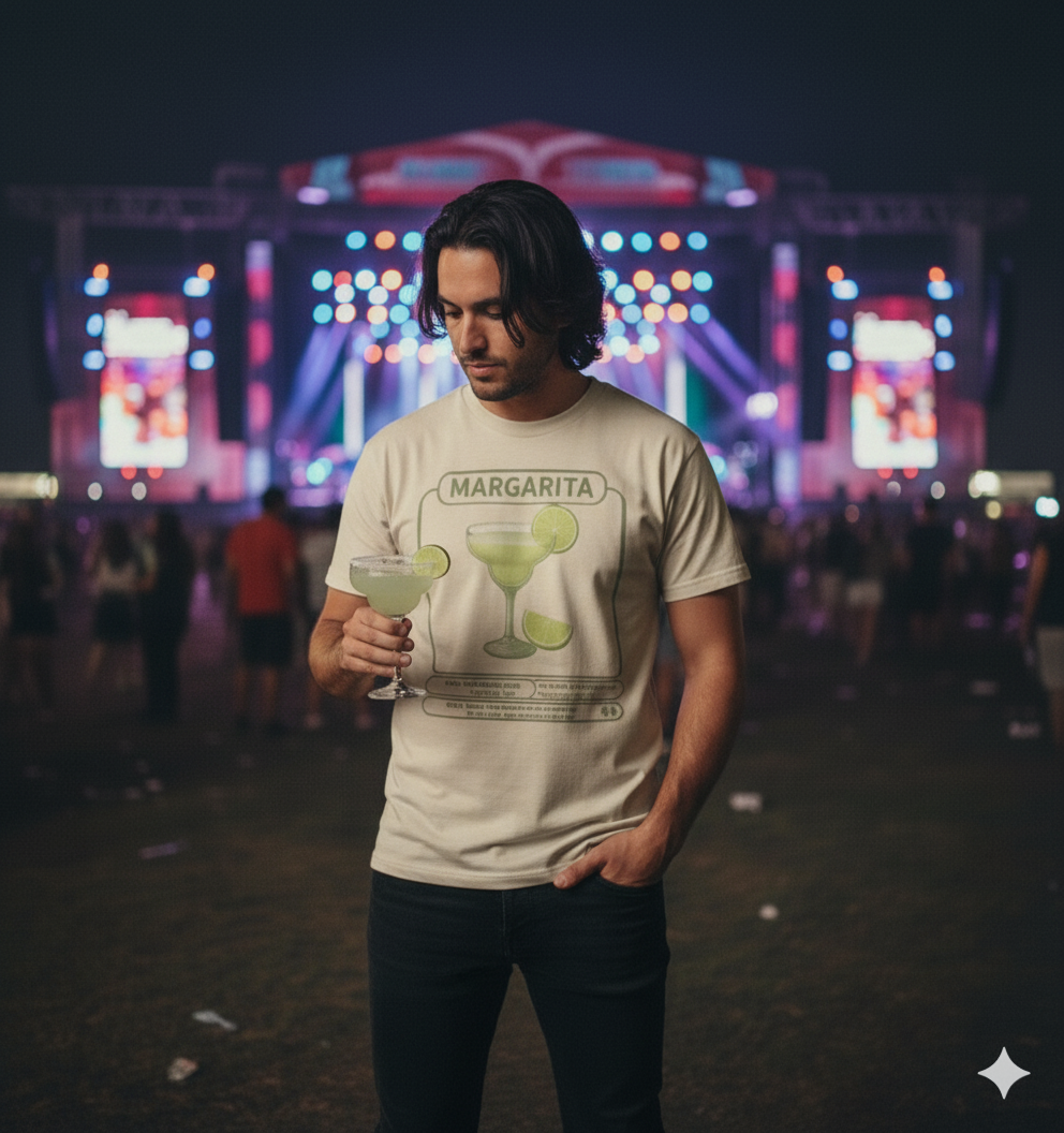 Margarita Cocktail T-Shirt – Retro Bar Style Unisex Tee