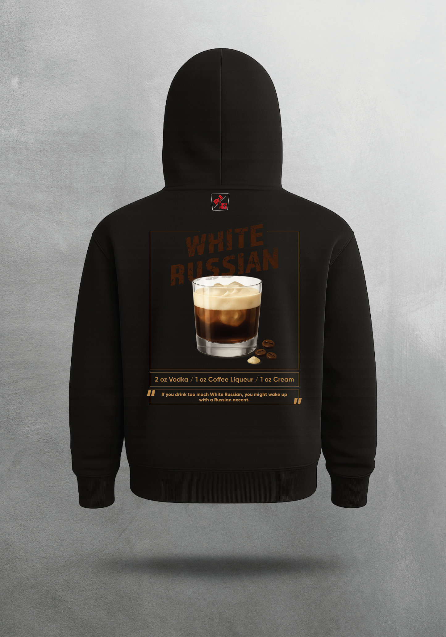 Mr.B White Russian Hoodie · Siyah · hoodie arka yüz