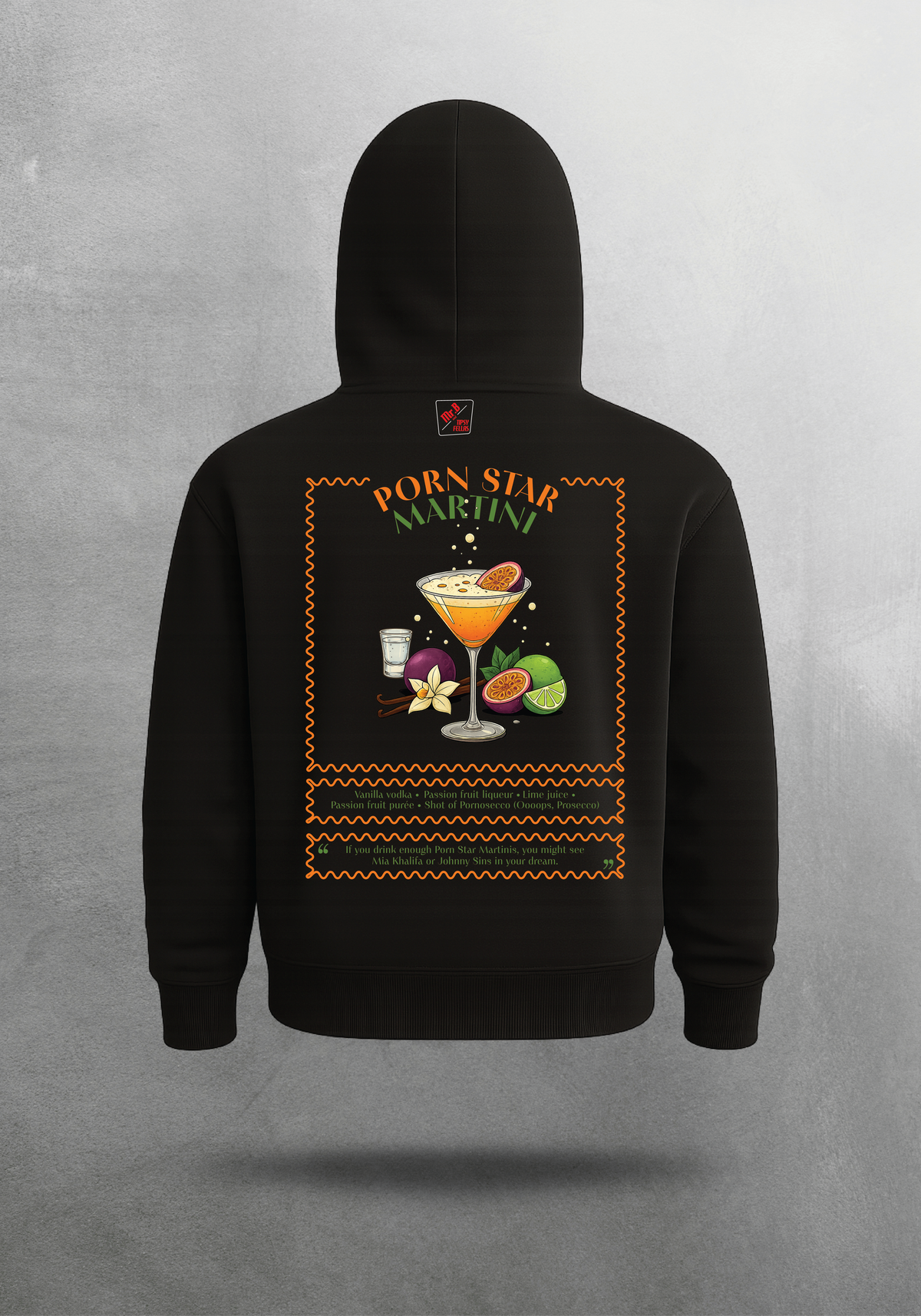 Mr.B Pornstar Martini Hoodie · Siyah · hoodie arka yüz