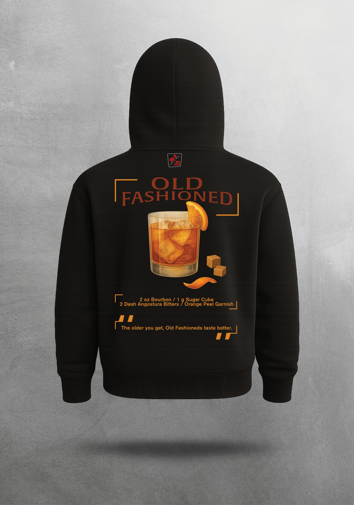 Mr.B Old Fashioned Hoodie · Siyah · hoodie arka yüz