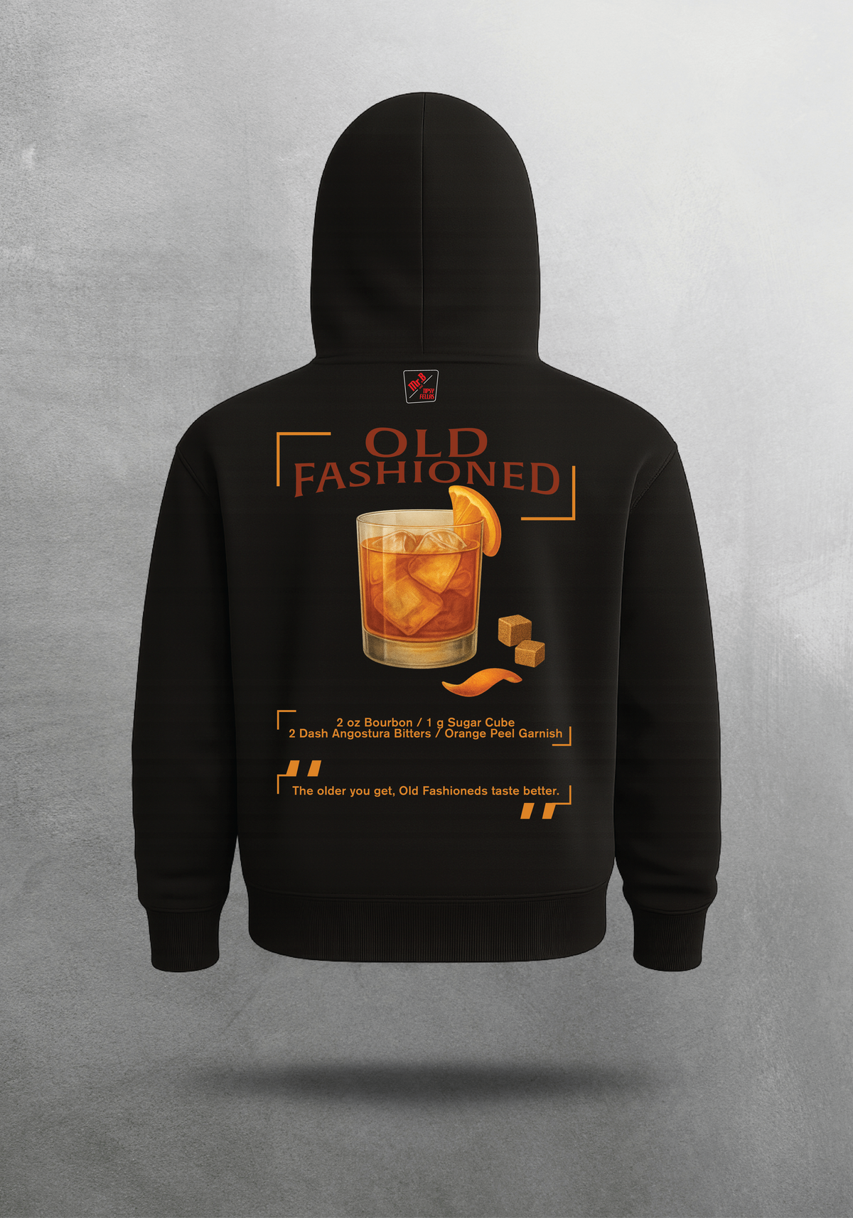 Mr.B Old Fashioned Hoodie · Siyah · hoodie arka yüz