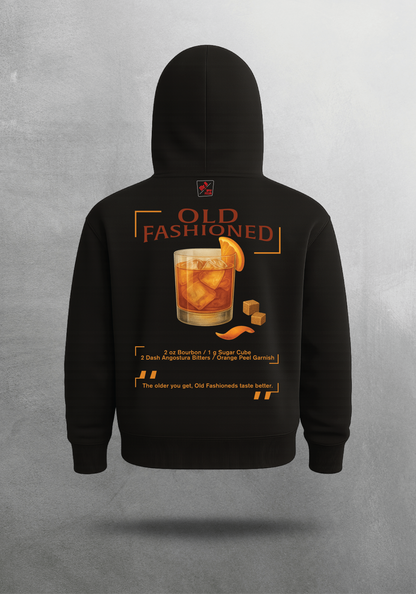Mr.B Old Fashioned Hoodie · Siyah · hoodie arka yüz