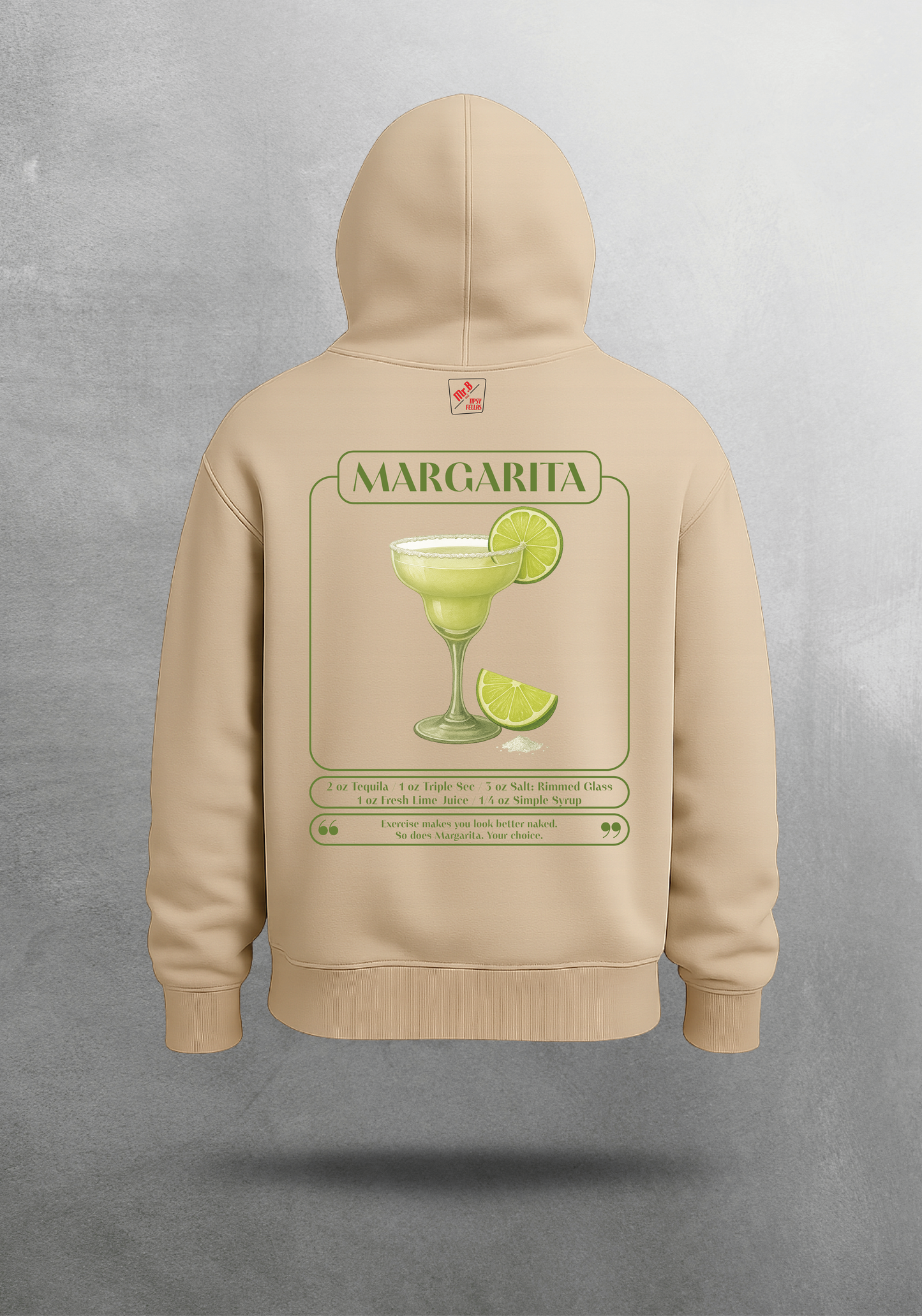Mr.B Margarita Hoodie · Bej · hoodie arka yüz