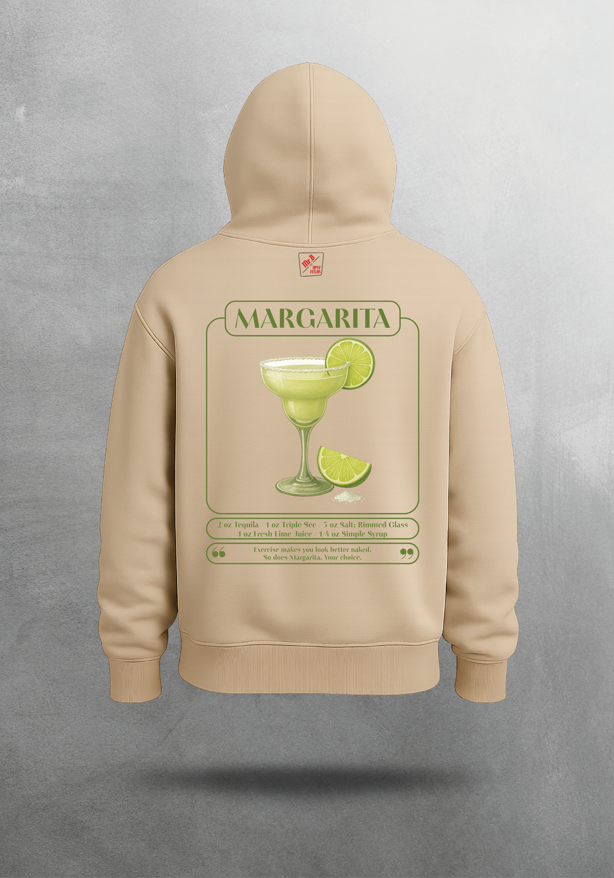 Mr.B Margarita Hoodie · Bej · hoodie arka yüz