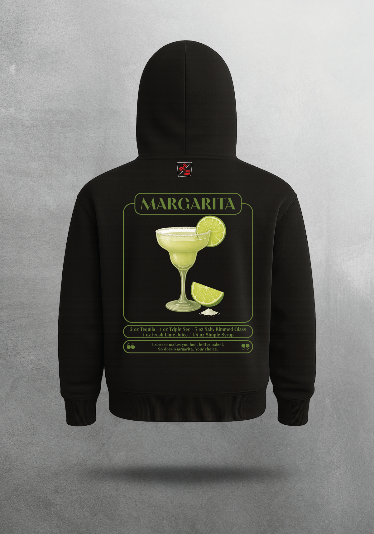 Mr.B Margarita Hoodie · Siyah · hoodie arka yüz