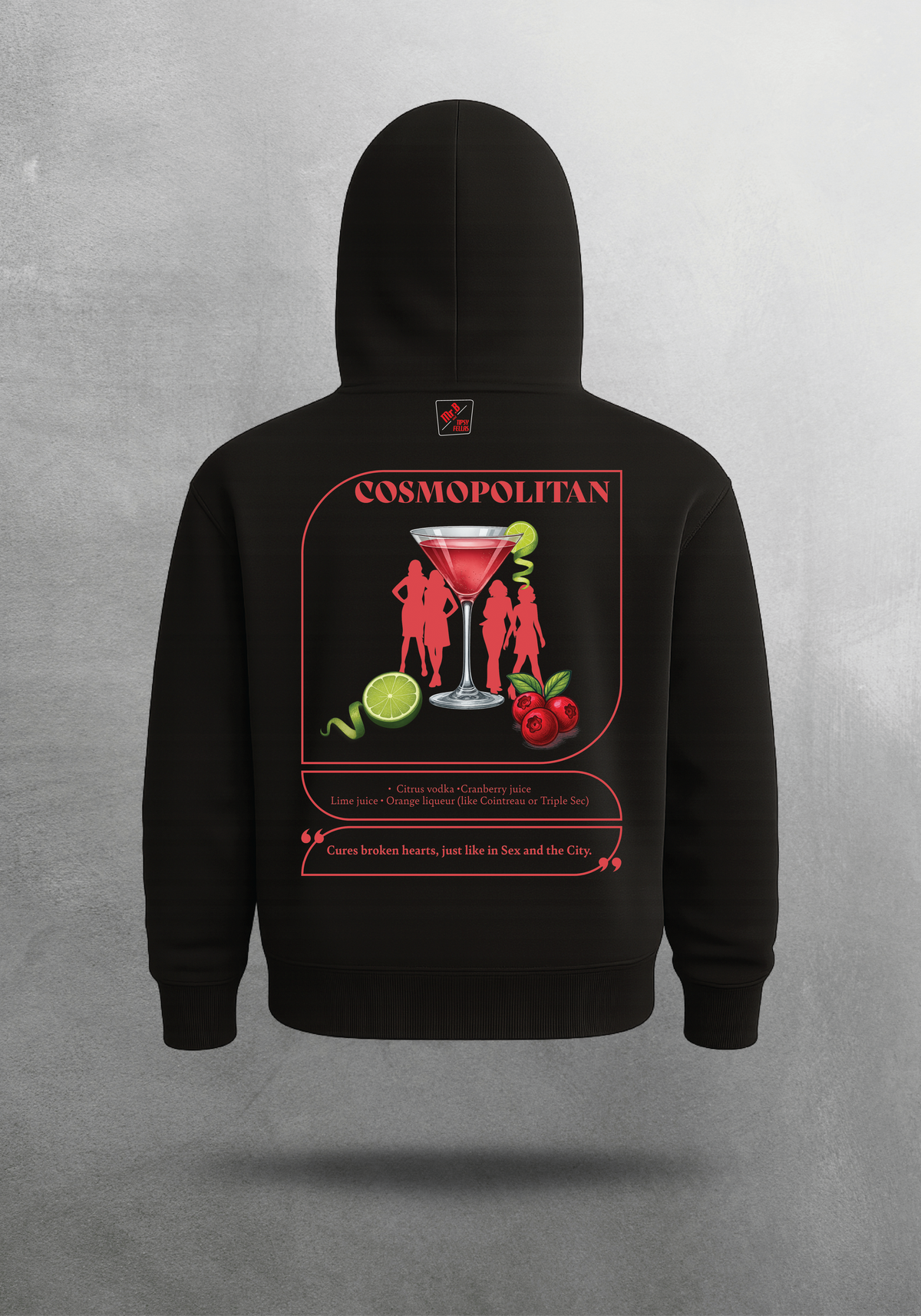 Mr.B Cosmopolitan Hoodie · Siyah · hoodie arka yüz
