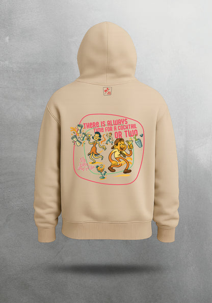Mr.B House Hoodie · Bej · hoodie arka yüz — “There is always time for a cocktail or two”