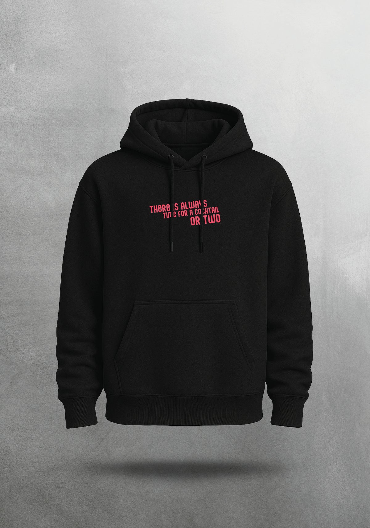 Mr.B House Hoodie · Siyah · hoodie ön yüz — “There is always time for a cocktail or two”