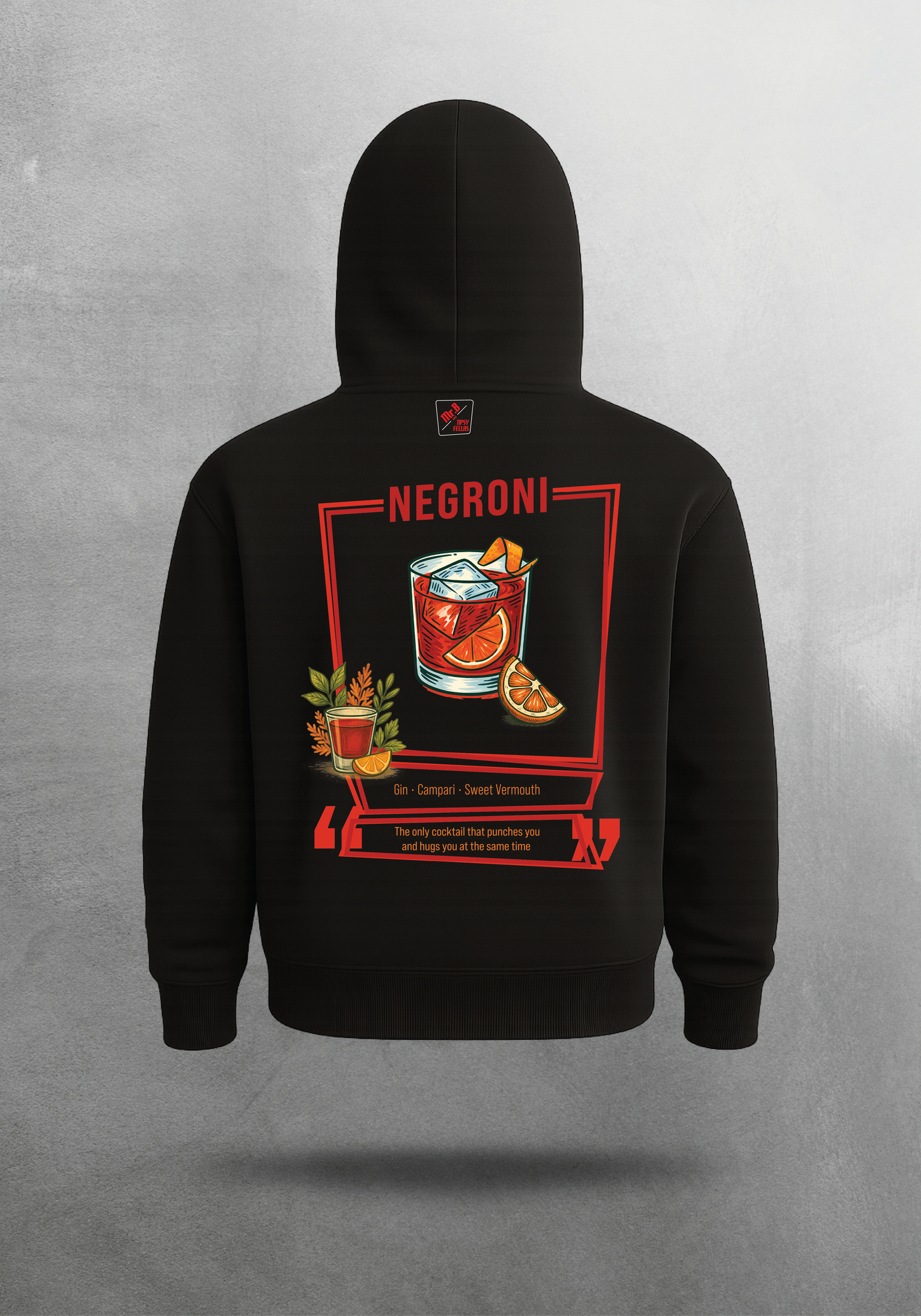 Mr.B Negroni Hoodie · Siyah · hoodie arka yüz