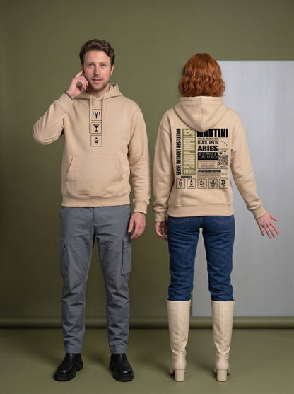 Mr.B Koç Burcu Hoodie · MODIAC · Martini · Bej · model çekimi 3