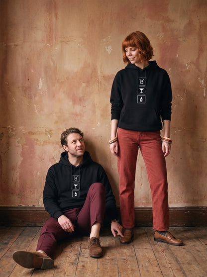 Mr.B Boğa Burcu Hoodie · MODIAC · Jack Rose · Siyah · model çekimi 1
