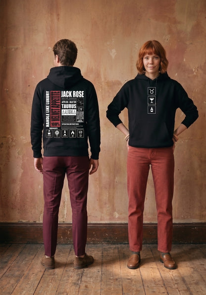 Mr.B Boğa Burcu Hoodie · MODIAC · Jack Rose · Siyah · model çekimi 2