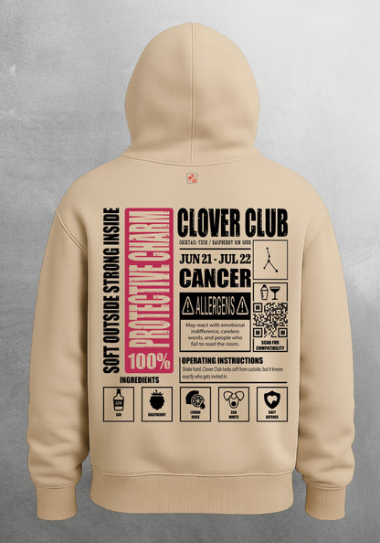 Mr.B Yengeç Burcu Hoodie · MODIAC · Clover Club · Bej · arka yüz