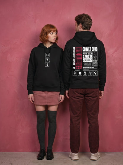 Mr.B Yengeç Burcu Hoodie · MODIAC · Clover Club · Siyah · model çekimi 2