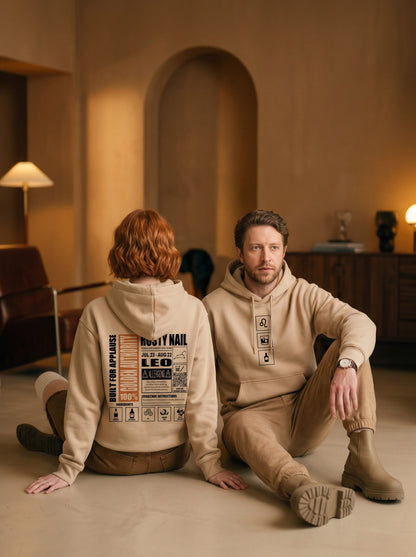Mr.B Aslan Burcu Hoodie · MODIAC · Rusty Nail · Bej · model çekimi 3