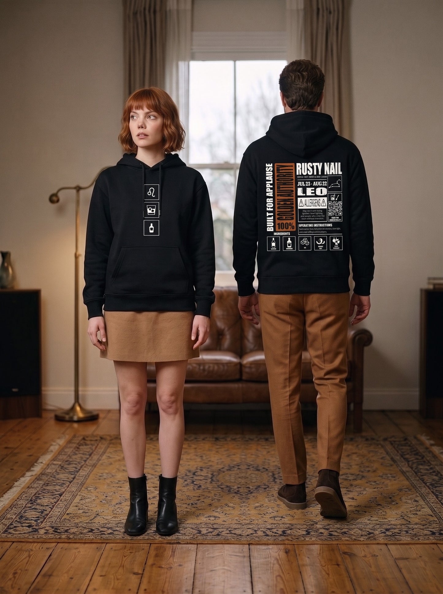 Mr.B Aslan Burcu Hoodie · MODIAC · Rusty Nail · Siyah · model çekimi 2