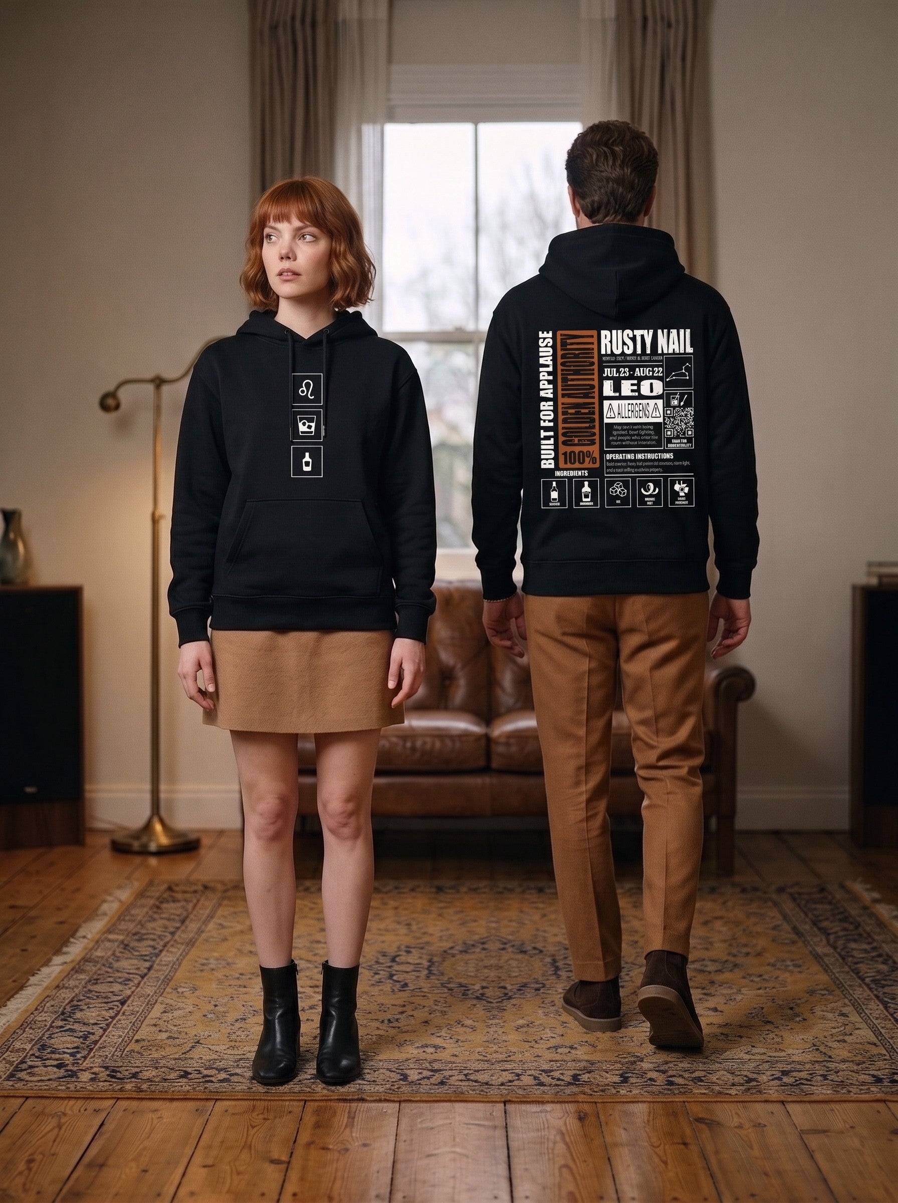 Mr.B Aslan Burcu Hoodie · MODIAC · Rusty Nail · Siyah · model çekimi 2