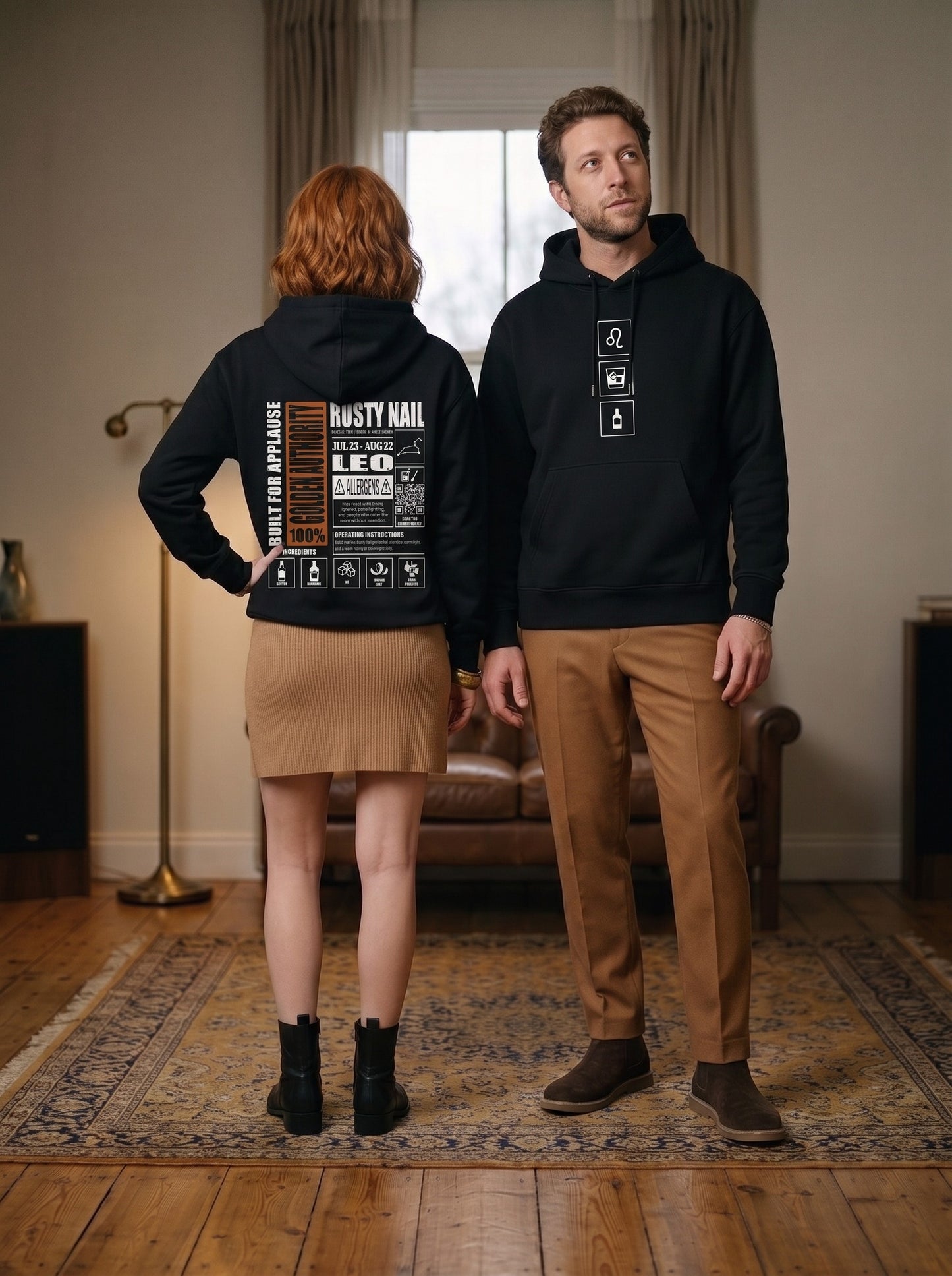Mr.B Aslan Burcu Hoodie · MODIAC · Rusty Nail · Siyah · model çekimi 3