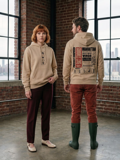 Mr.B Başak Burcu Hoodie · MODIAC · Manhattan · Bej · model çekimi 2