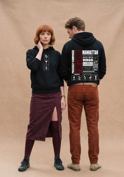 Mr.B Başak Burcu Hoodie · MODIAC · Manhattan · Siyah · model çekimi 2