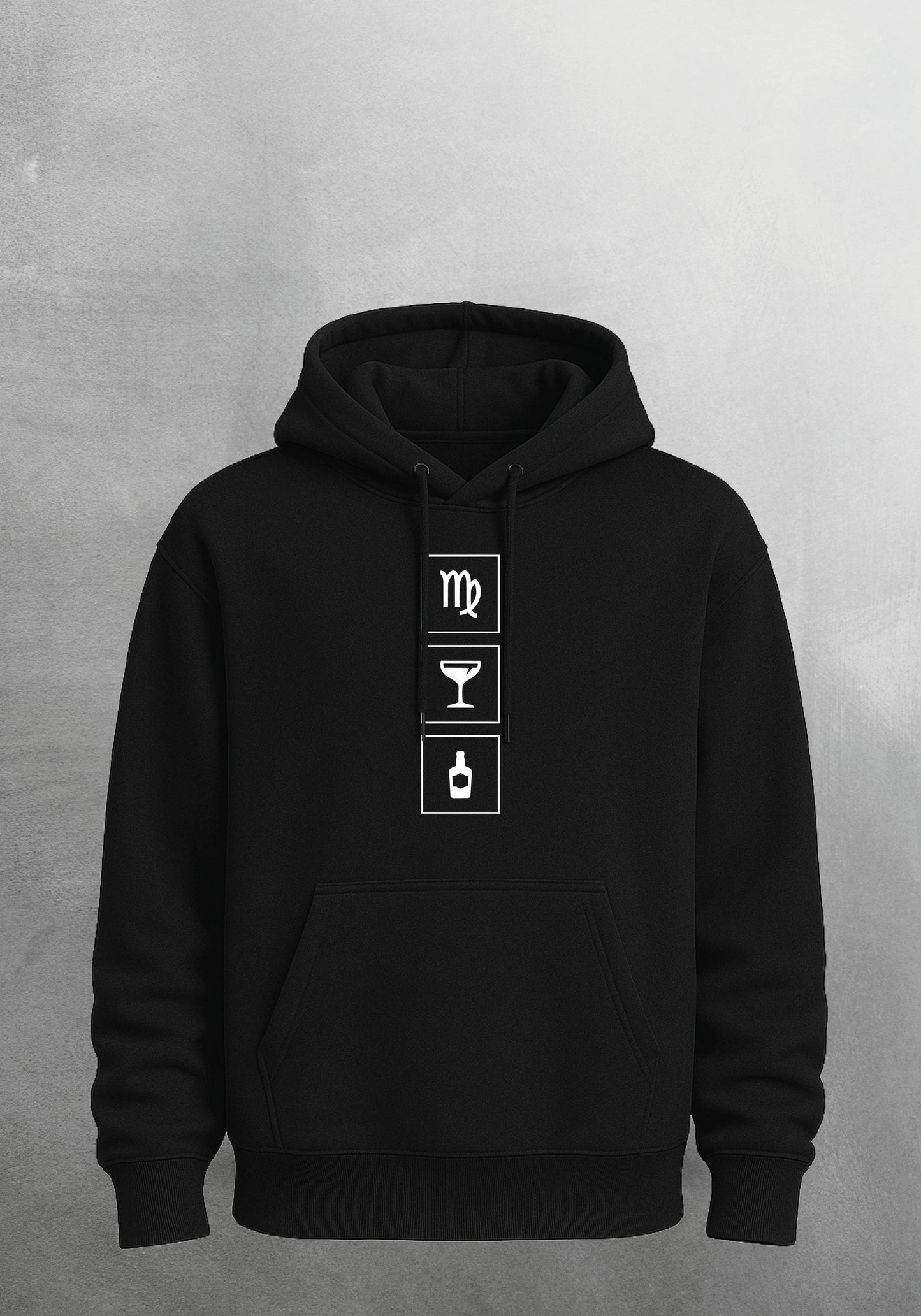 Mr.B Başak Burcu Hoodie · MODIAC · Manhattan · Siyah · ön yüz