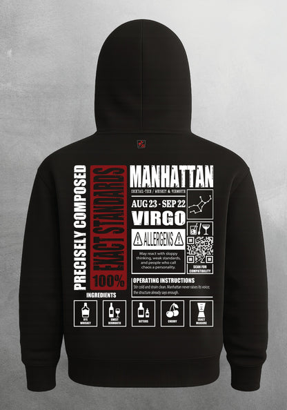Mr.B Başak Burcu Hoodie · MODIAC · Manhattan · Siyah · arka yüz