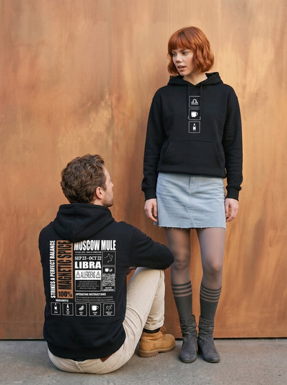 Mr.B Terazi Burcu Hoodie · MODIAC · Moscow Mule · Siyah · model çekimi 2