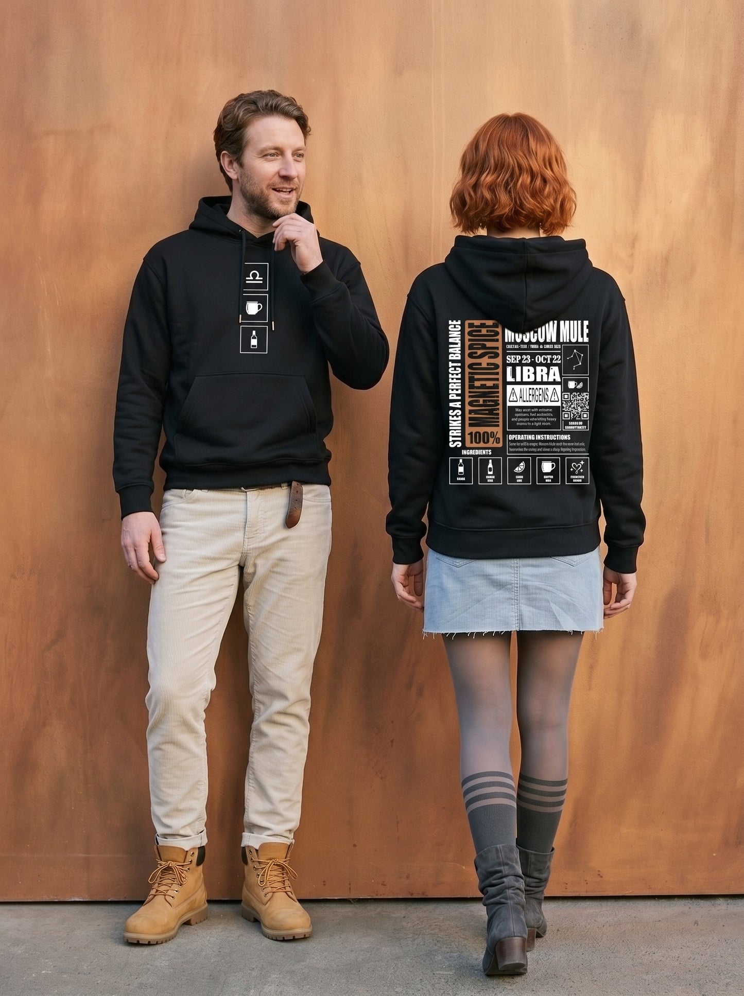 Mr.B Terazi Burcu Hoodie · MODIAC · Moscow Mule · Siyah · model çekimi 3