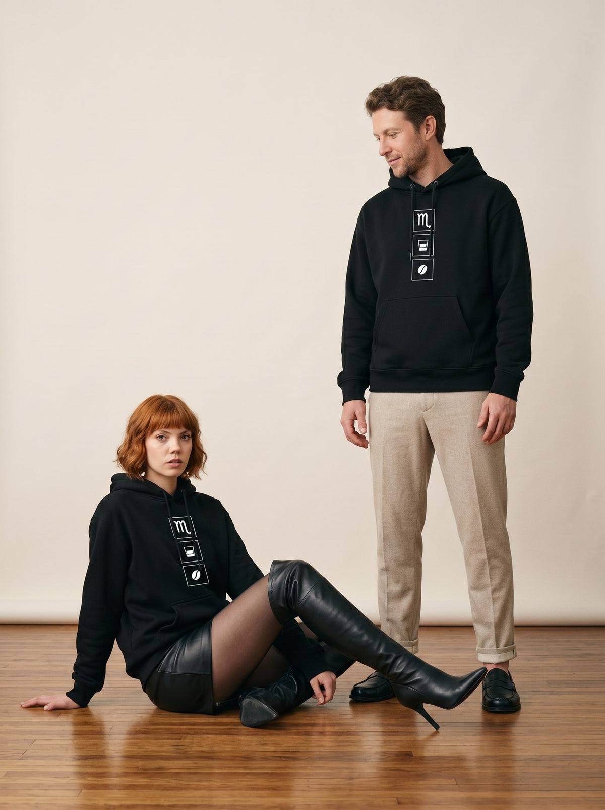 Mr.B Akrep Burcu Hoodie · MODIAC · White Russian · Siyah · model çekimi 1