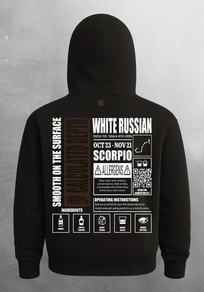 Mr.B Akrep Burcu Hoodie · MODIAC · White Russian · Siyah · arka yüz