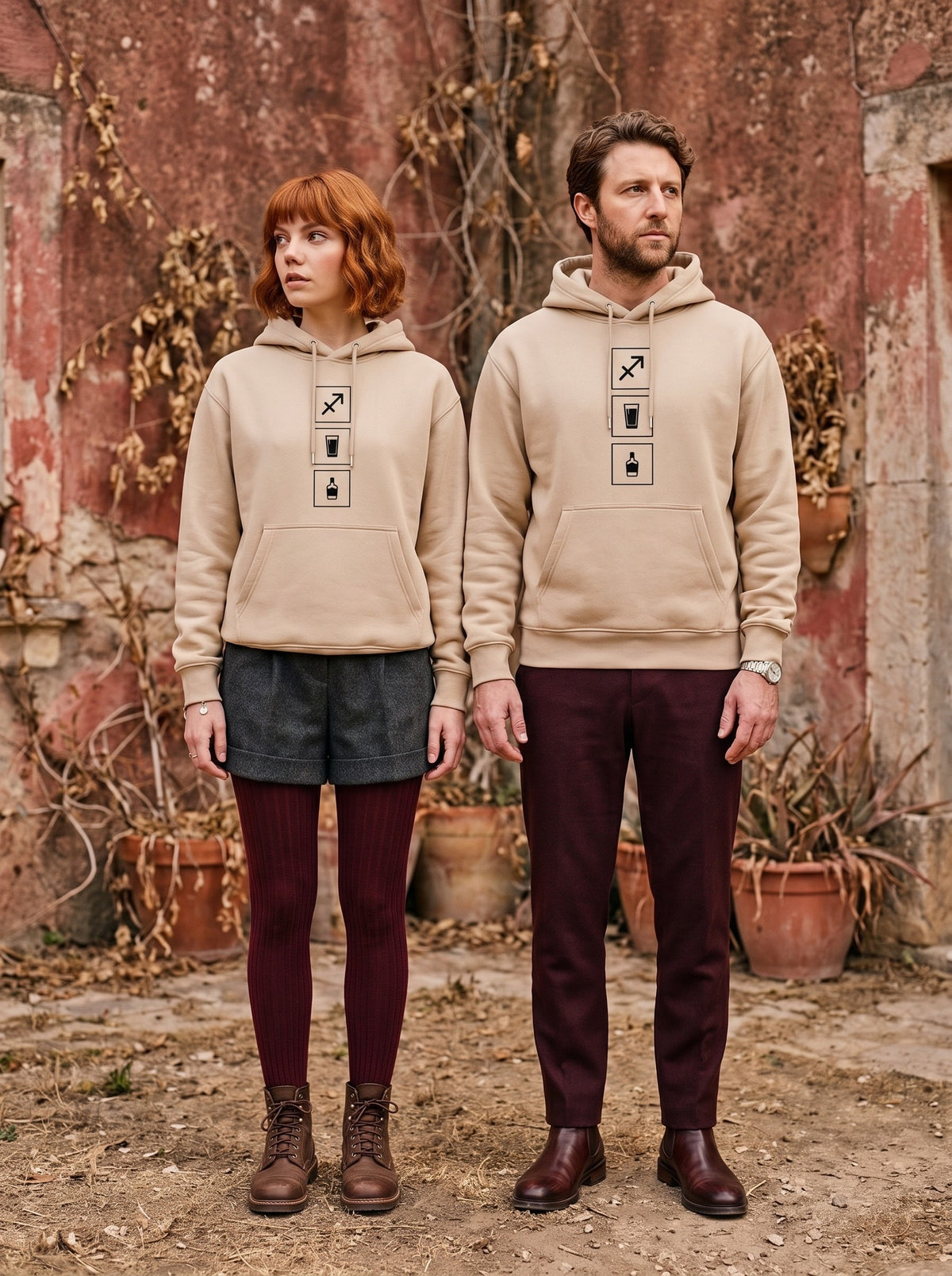 Mr.B Yay Burcu Hoodie · MODIAC · Bloody Mary · Bej · model çekimi 1