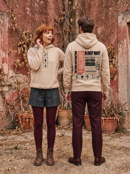 Mr.B Yay Burcu Hoodie · MODIAC · Bloody Mary · Bej · model çekimi 2