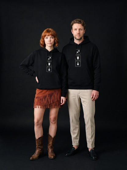 Mr.B Yay Burcu Hoodie · MODIAC · Bloody Mary · Siyah · model çekimi 1