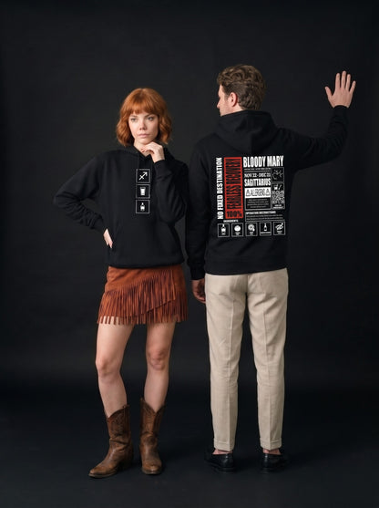 Mr.B Yay Burcu Hoodie · MODIAC · Bloody Mary · Siyah · model çekimi 2