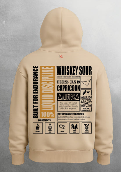 Mr.B Oğlak Burcu Hoodie · MODIAC · Whiskey Sour · Bej · arka yüz