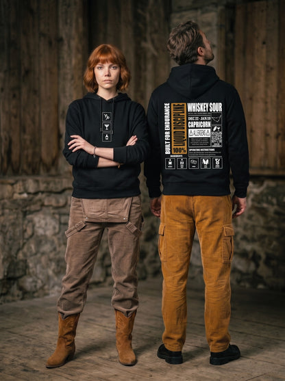 Mr.B Oğlak Burcu Hoodie · MODIAC · Whiskey Sour · Siyah · model çekimi 2