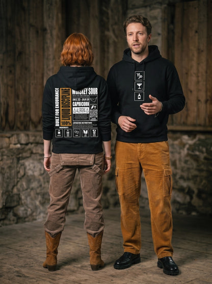 Mr.B Oğlak Burcu Hoodie · MODIAC · Whiskey Sour · Siyah · model çekimi 3