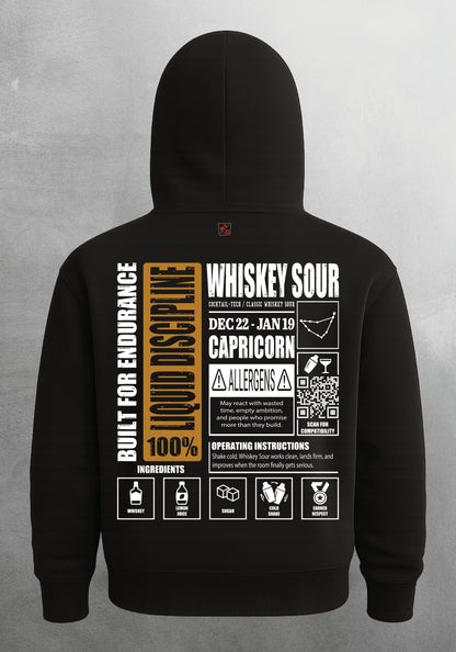 Mr.B Oğlak Burcu Hoodie · MODIAC · Whiskey Sour · Siyah · arka yüz