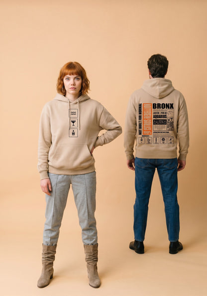 Mr.B Kova Burcu Hoodie · MODIAC · Bronx · Bej · model çekimi 2