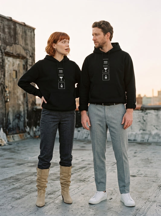 Mr.B Kova Burcu Hoodie · MODIAC · Bronx · Siyah · model çekimi 1
