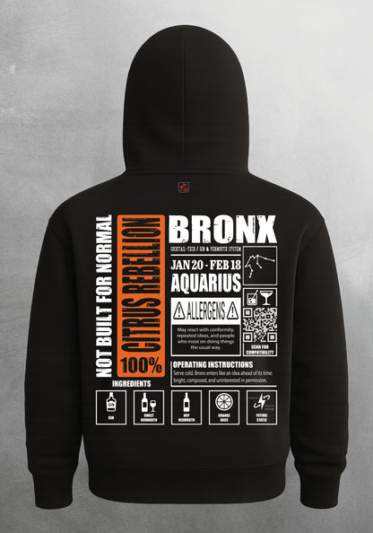 Mr.B Kova Burcu Hoodie · MODIAC · Bronx · Siyah · arka yüz