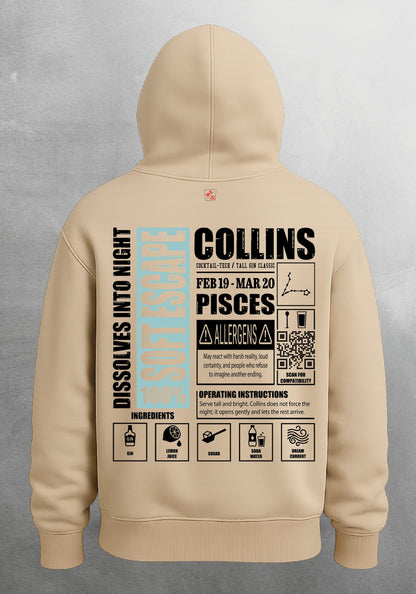 Mr.B Balık Burcu Hoodie · MODIAC · Collins · Bej · arka yüz