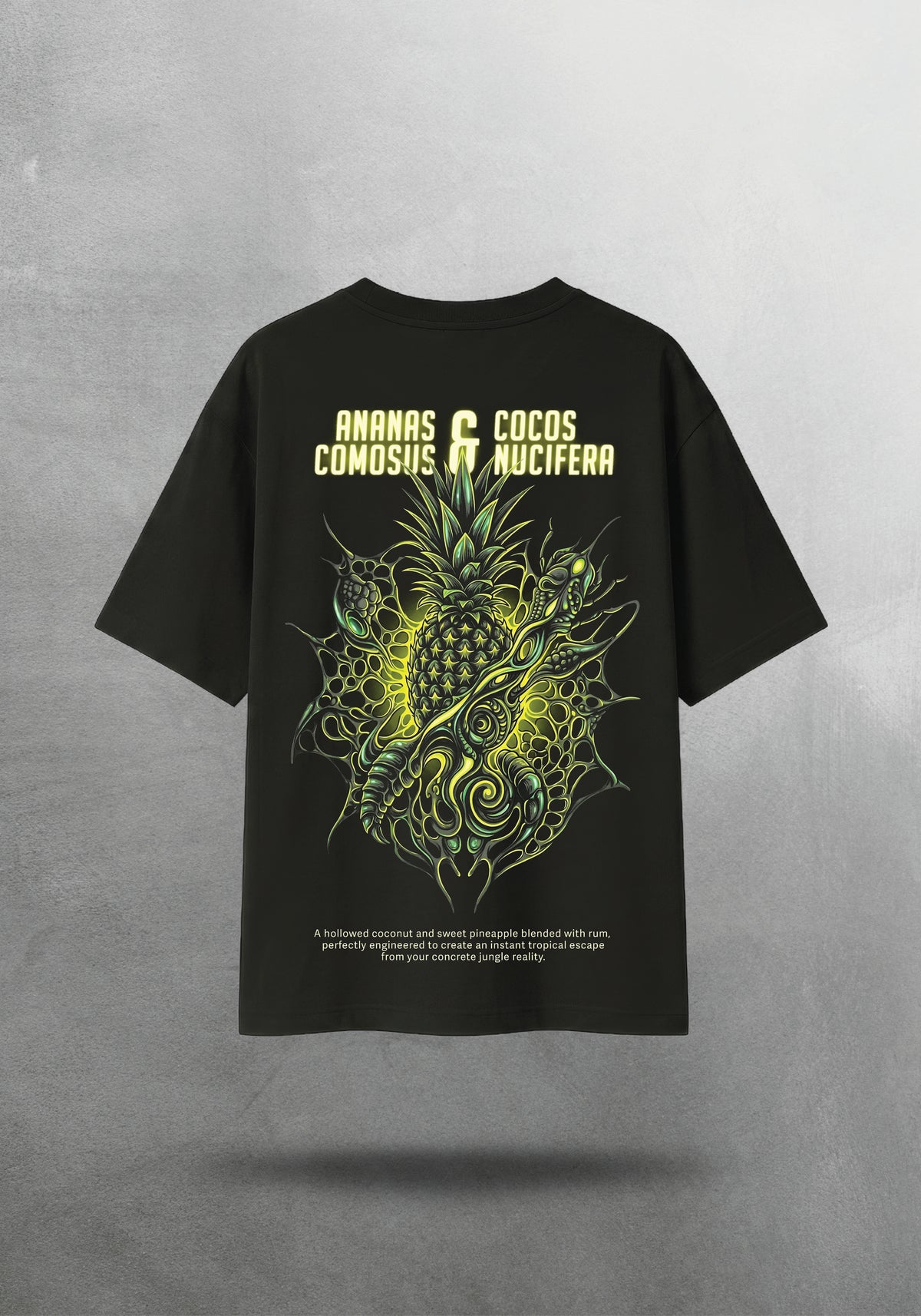 Mr.B Piña Colada — Biomorphism Koleksiyonu · tişört arka yüz — Ananas Comosus