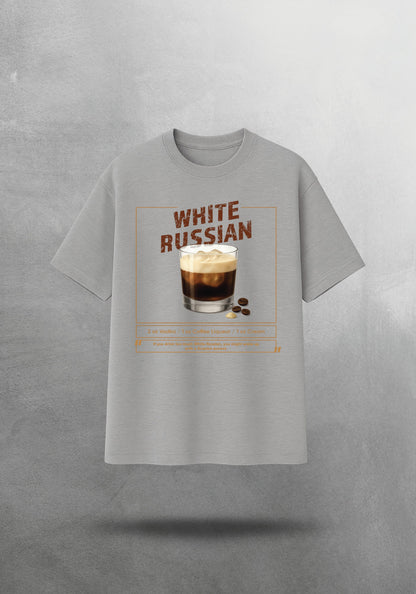 Mr.B White Russian Tişörtü · Gri · tişört ön yüz